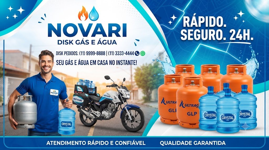 Novari Gás e Água — Entrega Rápida